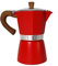 KRISEN-PROVIANT Karlspace Premium-Espressokocher Kaffee Aluminium für 6 Tassen - in verschiedenen Farben - Herdplatte, Espressokocher, Italienischen Kaffee, Moka-Kanne Kaffeebereiter Aluminium (Rot)