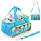 OUKNAK Carrying Case for Toniebox, Storage Carrier Bag for Tonie Characters with Shoulder Strap and Handle, Home Outdoor Hand Bag for Tonies Audio Player and Dolls (Blue)
