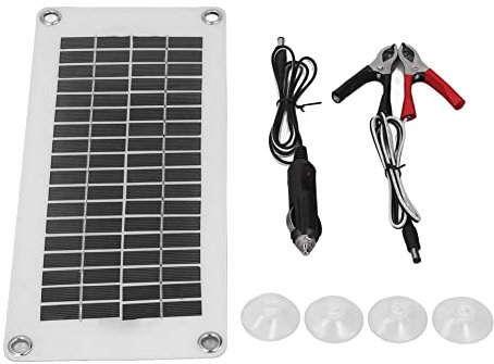 Lisher - Panel solar USB impermeable exterior para acampada, portátil, batería solar, cargador de placa de coche y caravana