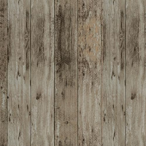 Abyssaly Klebefolie Möbel Holzoptik Tapete, Möbelfolie Selbstklebend Folie, Brown Möbelaufkleber für Möbel Wohnzimmer Schlafzimmer Schränke 60cmX500cm
