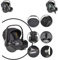 Cangaroo Babyschale i-Size (40-83cm) Gruppe 0+ Gurt, verstellbare Kopfstütze, Farben:schwarz