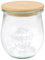 Weck Gläser Tulpenform #762 (12 Stück, Inhalt 220 ml, Vorratsglas mit Holzdeckel + Silikondichtung, Aufbewahrungsglas für Nudeln/Gewürze/Müsli) 79200