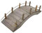 Fituenly Mini Wooden Arch Bridge House Wooden Bridge 1: 12 Artificial Arch Bridge Mini Garden Accessories Miniature Garden Accessories Wooden Bridge for Glass Statue Micro Scene