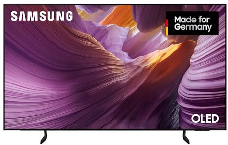 Samsung OLED 4K S85F 77 Zoll (195 cm) UHD Fernseher, NQ4 AI Gen2 Prozessor,4K Upscaling, OLED HDR, Farben Pantone validiert, Dolby Atmos, Gaming-Hub, Knox Security, Samsung Vision AI Smart TV
