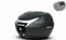 E-BIKERS Shad SH 34 Top Case Carbon Topcase 34 Liter Scooter Motorrad mit Universalplatte und Rückenlehne