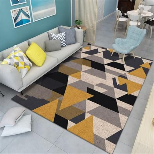WQMMD deko Zimmer Teenager Moderne Geometrie Wohnzimmer Mode Korridor Short Pile Area Teppich deko für Balkon Multicolor mädchen Zimmer deko sitzecke Wohnzimmer Teppich deko Zimmer Tumblr 80X120CM