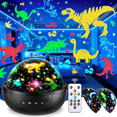 Dinosaur Toys for Boys | 3HD Films & 31 Colors &3 Brightness & 360° Rotate & Timer | Baby Dinosaur Toys for 2 Year Old Boy Baby Light Projector Sensory Light 1-9 Year Old Birthday Gifts for Kids