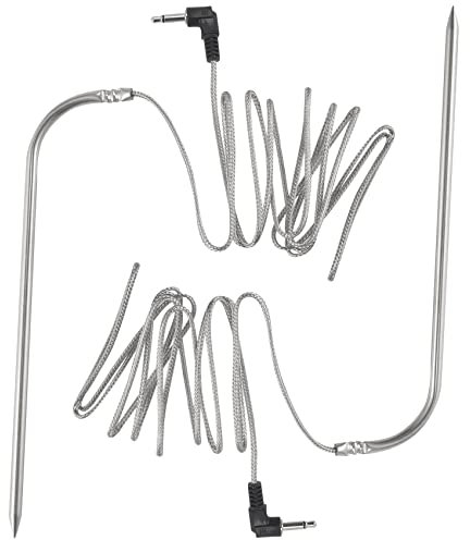 Cpolebev Hoch Temperatur Fleisch Sonde für Pellet Grills und Pellet Raucher Kompatibel mit, 2 Teilige wasserdichte Grill Sonde