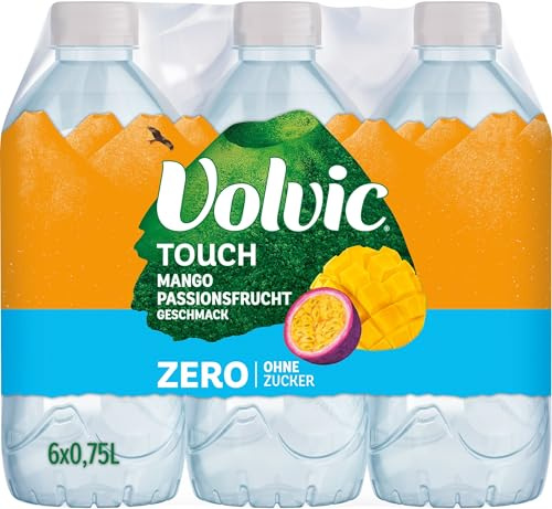 Volvic Touch Zero Mango-Passionsfrucht-Geschmack – 6x0,75L – Zuckerfrei
