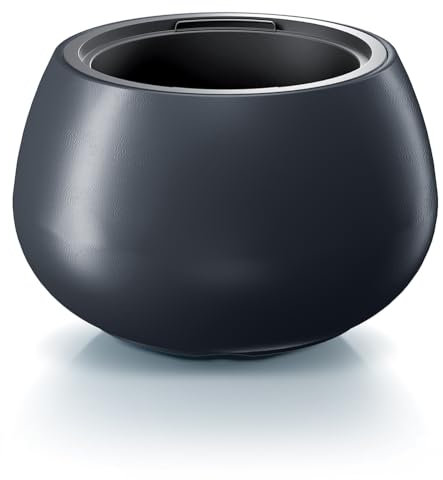 Tymar Blumentopf mit Einsatz, Blumenkübel aus Kunststoff, Übertopf, Pflanzkübel Gross (Anthrazit DBHEK,ø 30 cm)