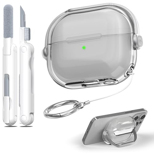 R-fun Schutzhülle für Samsung Galaxy Buds 3 / Galaxy Buds 3 Pro, Musik-Headset, Kopfhörer, mit sicherem Verschluss und Reinigungsset, Schwarz