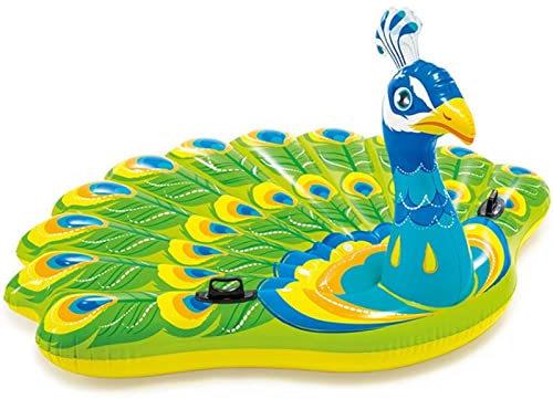 YCVAWEOD Schwimmring Riese Pfau aufblasbare Pool schwimmende Fahrt Schwimmring Schwimmbett Schwimmmatratze für Outdoor Strandparty LWX