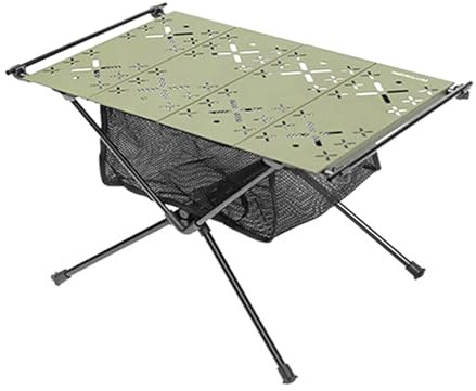 ZAICOLER Campingtisch, Klappcamptisch Netto -Tasche Klapptisch Camptischtöpfe, Schalen, Werkzeuge, Tischgeschirr, Lebensmittel (Armeegrün)