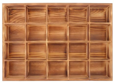 DOITOOL Organizador De Calcetines Y Ropa Interior De Madera Caja De 20 Compartimentos Para Cajón Organizador De Bragas Corbatas Y Cinturones Para Armario Y Tocador 13.11 X 9.17 X 1.53in