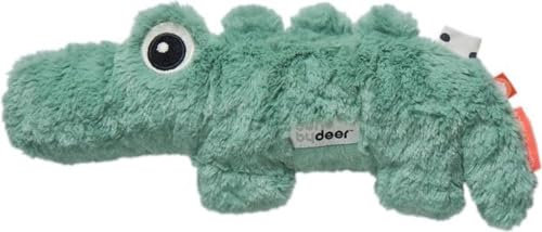 Done by Deer Kuscheltier Klein Croco Grün - Baby Teddybär, 33 x 12 cm - Stoff: 100% Polyester. Füllung: 100% Polyesterfasern (recycelt) mit PP-Perlenbeutel