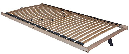 Supply24 since 2004 5 Zonen Lattenrost Lattenrahmen Comfort besonders niedrig nur 5 cm Höhe 28 Federholzleisten FERTIG MONTIERT günstig (90x200 cm)