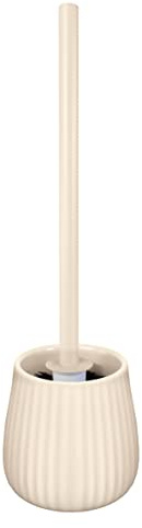 KW Luxury Ceramic/Porcelain/Stoneware Toilet Brush and Holder (Cream)