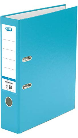 Elba Aktenordner, Karton, PVC-gefüttert, Rücken 80 mm, türkis