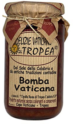 Bomba 180g | Authentische Italienische Scharfesauce | Veganer ‘Nduja-Style Gourmet-Aufstrich – Handgemachte Kalabrische Delikatesse | Hergestellt in Italien von Delizie Vaticane di Tropea