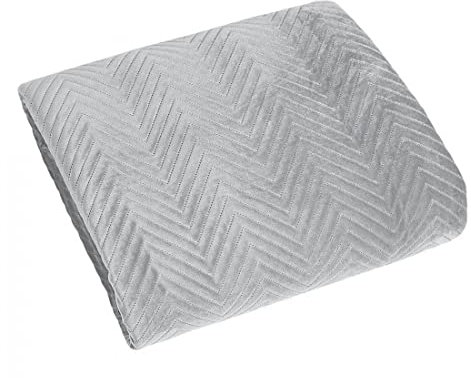 Eurofirany Exklusive Decke Tagesdecke Glamour 200x220 170x210 Steppdecke Bettüberwurf Überwurf (Sofia Silber, 170 x 210 cm), Stoff