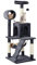 Yaheetech 129.5cm Cat Tree Tower Kitten Activity Centre Cat Condos Kitten Climbing Tower Cat Furniture Tree with 4 Sisal Scratching Posts/Tunnel/Condo/Hammock/Ladder, Dark Gray