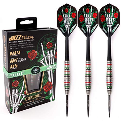 CUESOUL Jazz-Metal 23g Stahlspitze 90% Wolfram Dart Set mit integrierten ROST Flights