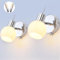 MantoLite 2Pcs Glas Wandleuchte,Modern Lampe Nachttisch Leseleuchte Spiegelleuchten Innenbeleuchtung Fixture Für Wohnzimmer Flurtreppen Chrom Wandleuchten Mit Schalter(5W E14 LED Birnen Inbegriffen)
