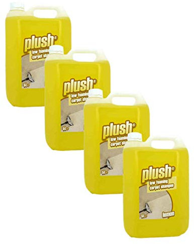 Carpet Cleaner Shampoo & Odour Deodoriser (inc Pet) Plush 5L x4 (Lemon)