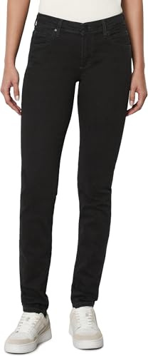 Marc O'Polo Denim Damen Jeanshose mit Stretch-Anteil Slim Fit, Schwarz (Multi/Worn Out Black), W34/L32