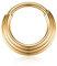 hengkaixuan 8mm 16G Gold Nasenringe 316L Surgical Steel Triple Stacked Septum Ohrstulpe Helix Clicker Scharnierring Unisex Creolen Septum Piercing