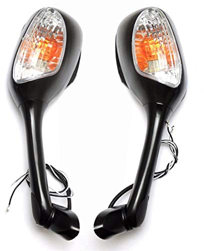 Motorrad Spiegel For Suzuki GSXR 600 750 1000 GSXR600 GSXR 750 2006-2010 K6 K7 K8 Motorrad Rückspiegel Blinker Licht-Zubehör Roller Spiegel (Color : Clear)
