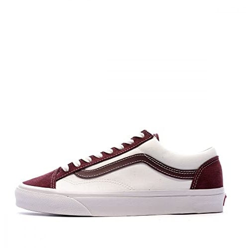 Vans Sneaker Bianco/Bordeaux Uomo Style 36, Rouge, 40 EU