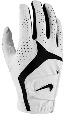Nike Dura Feel X GG REG Links Golfhandschuh Herren in der Farbe Pearl White/Pearl White/Black, Größe: M/L, N.100.3535.284.ML
