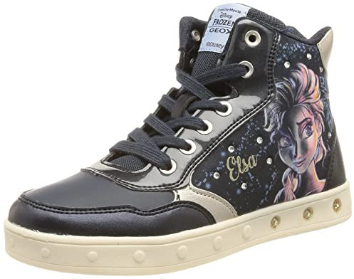 Geox M dchen J Skylin Girl Sneakers, Navy Platinum, 32 EU