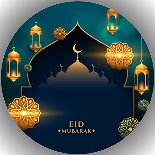 Fondant Tortenaufleger Tortenbild Geburtstag EID MUBARAK K5