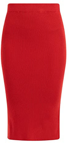 faina Damen Strickrock, Rot, XS-S