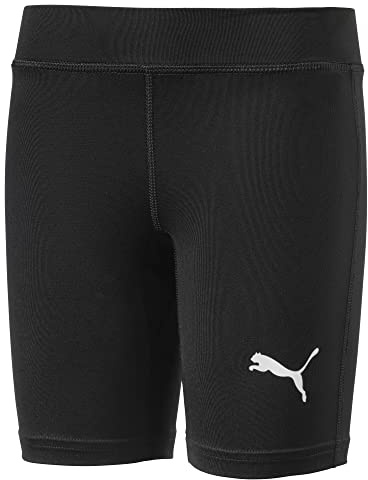 PUMA Unisex Child Basketball;Running;Pants;Legs;Graphic;Gym;Bike;Knit;Summer;Workout;Casual Shorts, Black, Medium US