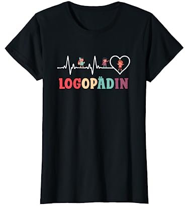 Logopädin EKG Herzfrequenz Logopädie Beruf Ausbildung T-Shirt