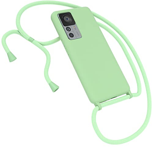 EAZY CASE Premium Silikon Handykette kompatibel mit Xiaomi 12T / 12T Pro Handyhülle mit Umhängeband, Handykordel mit Schutzhülle, Silikonhülle, Hülle mit Band, Kette für Smartphone, Grün