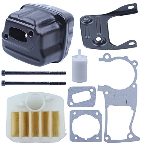 Gubeter Kit guarnizioni filtro aria marmitta, per motosega Per Husqvarna 351 353 350 340 345 346Xp, 503 86 27 03, 503862703, 537024003, 537 02 40 03, 503202987, 503894401, 5038
