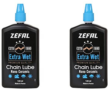 ZEFAL Pack Extra Wet Lube – 2 x Lubrificante Catena per Bici in Ceramica Premium - Lunga Durata - Olio Catena MTB e Bici