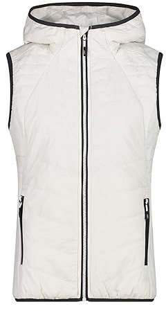 CMP Damen Hybrid Hoodie Weste, b.co Gesso, 40