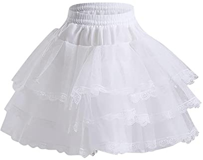 Jupe en tulle blanc pour femme - Costume de carnaval - Jupon de danse vintage des années 50 - Robe de danse classique - Robe de ballet courte - Rockabilly - Pour Halloween, carnaval, fête, Blanc.,