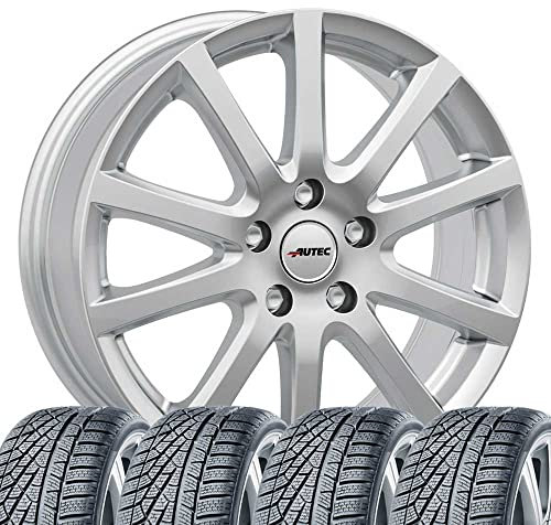 4 Winter Kompletträder 6,5x16 ET 37 4x100 Brillantsilber mit 205/55 R16 91H HAN Winter i*cept RS3 W462 SBL M+S 3PMSF kompatibel mit Dacia Jogger Logan Sandero