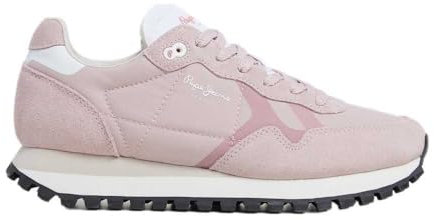 Pepe Jeans Damen Brit-On Prints W Sneaker, Pink Cloudy Pink, 39 EU