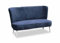 Ares Meble Retro Sofa 2 Sitzer 130x70 cm - Relaxsofa - Vintage Kleine Sofa - Sofa Zweisitzer - Sofabed - Mini Couch - 2er Sofa - Wohnzimmer Couch - Beine Weiß - Dunkelblau