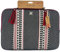 WONDEE Maletín Funda Portátil 13 a 14 pulgadas con Franja Decorativa de Tela Bordada Estilo Étnico - Funda para Ordenador Portátil Macbook Pro y Air 13/14 pulgadas Acolchada y Reforzada con Cremallera