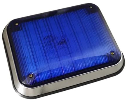 GeRRiT 12V Rojo, Azul, Ámbar, Blanco, Luz Intermitente de la policía, Estroboscopios, Luces de Destello de Ambulancia, Camiones de Bomberos, Lámparas estroboscópicas LED,Azul