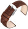 ANNEFIT Uhrenarmband 21mm für Herren Damen, Lederarmband Vintage, Schnellverschluss Ersatzarmband (Karamell)