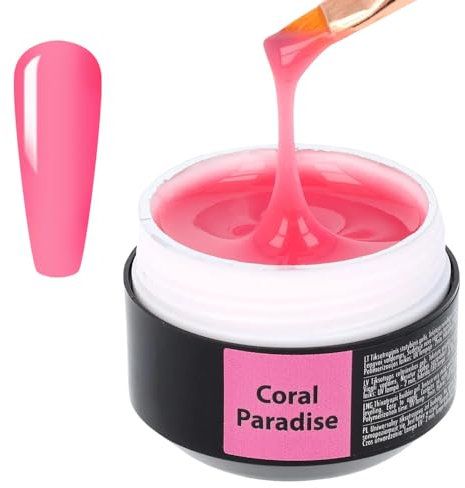 SINCERO SALON Aufbaugel für Gelnägel Color - Coral Paradise - 2in1 Builder Gel für Nägel - UV Gel Nägel für Nagelverlängerung Verstärkung - Perfekt für Nägel Selber Machen - Farbgel für Gelnägel -15ml